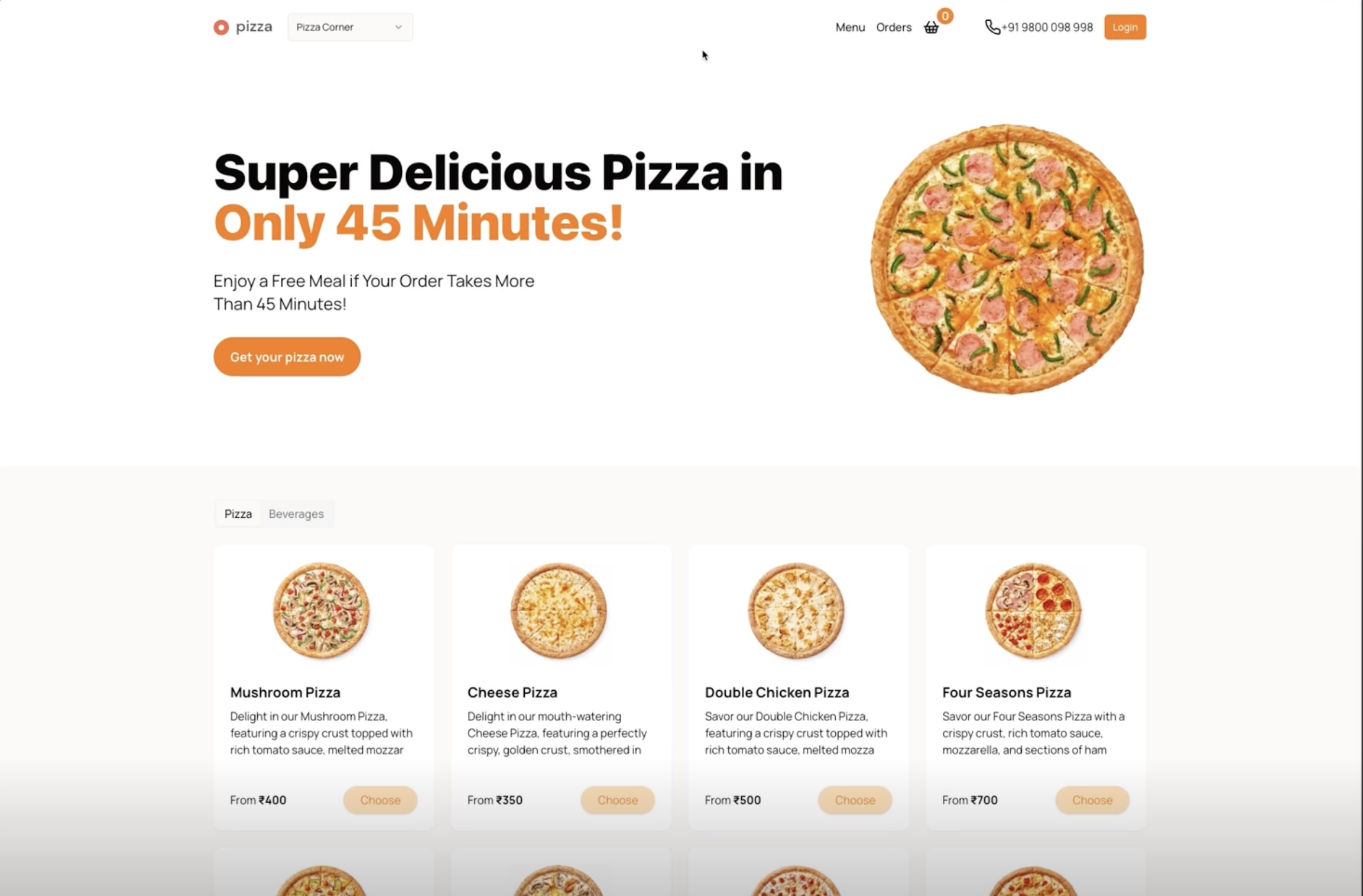 Homepage ui